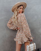 Constantina Floral Pleated Romper - FINAL SALE ENDL-001
